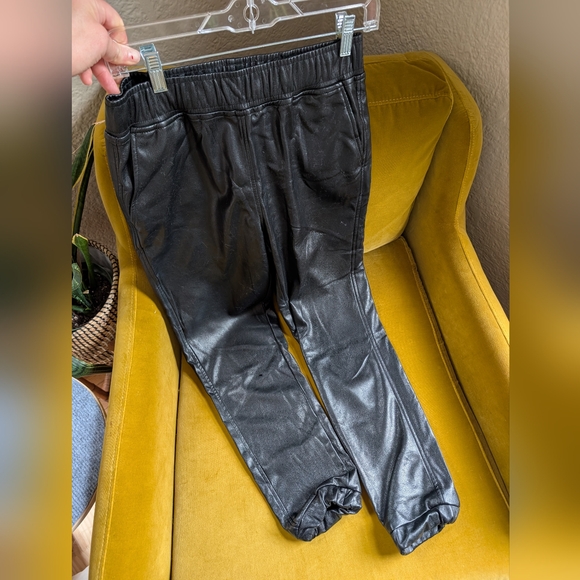 BB Dakota Black Faux Leather Joggers - Picture 5 of 5